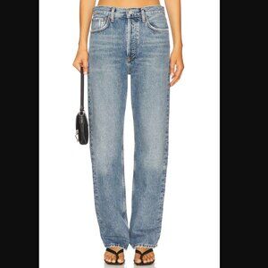 AGOLDE Fran Low Slung Easy Straight Jeans Boyfriend Denim in Invention Size 23